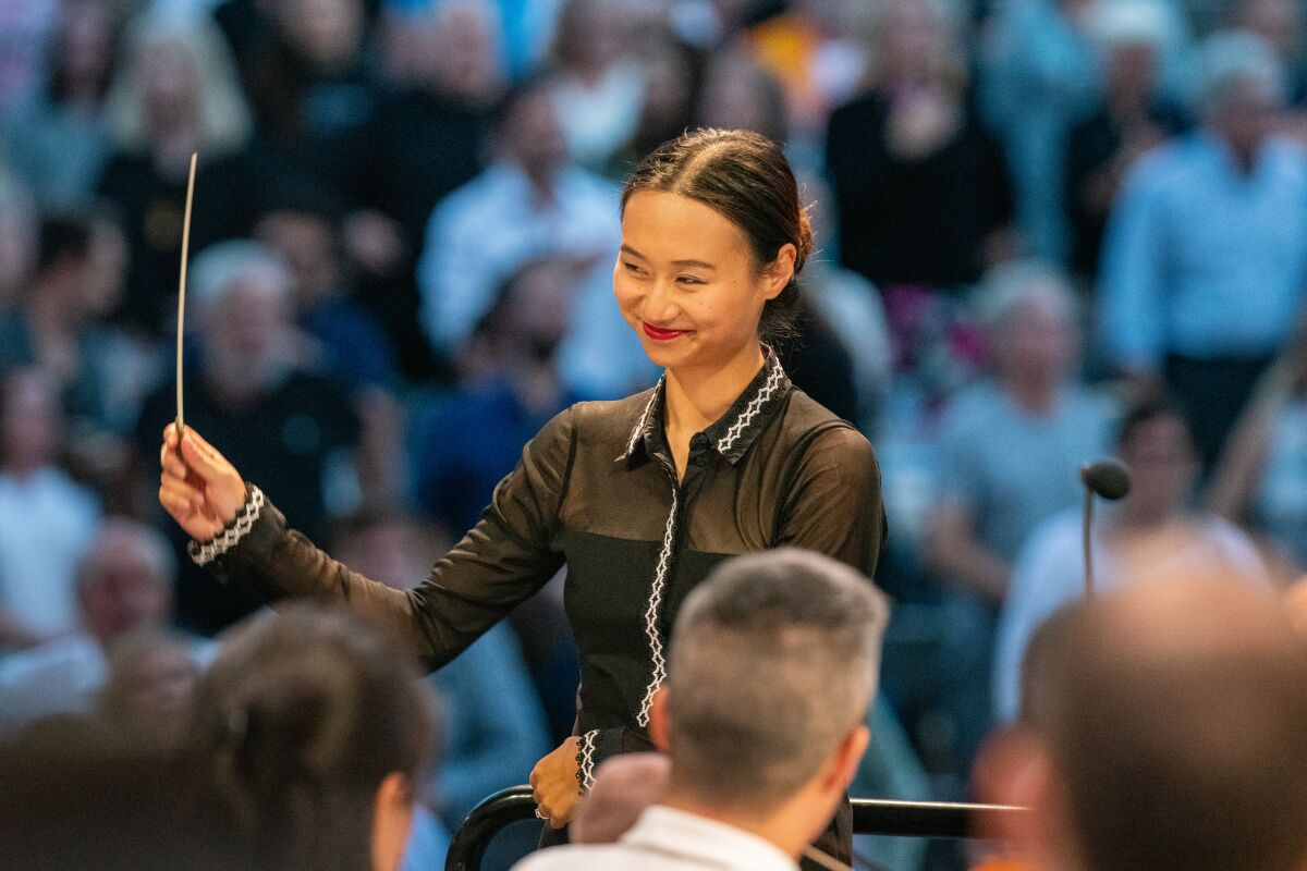 Tianyi Lu conducts the L.A. Philharmonic in her Hollywood Bowl debut.