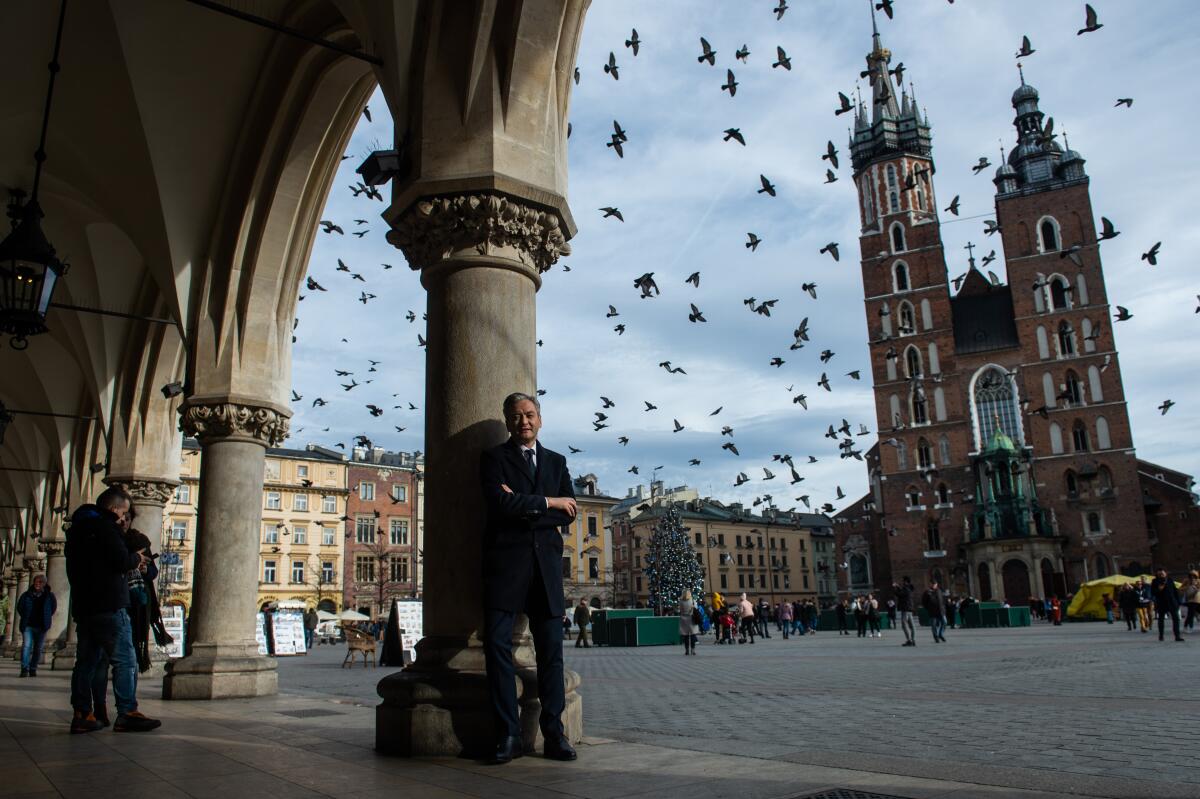 Robert Biedron recently visited Krakow's main square during his campaign for president.