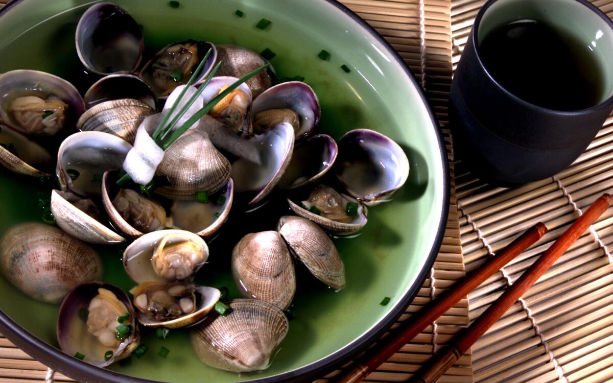 Miso soup with Manila clams