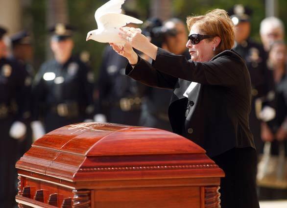 LAPD funeral - dove