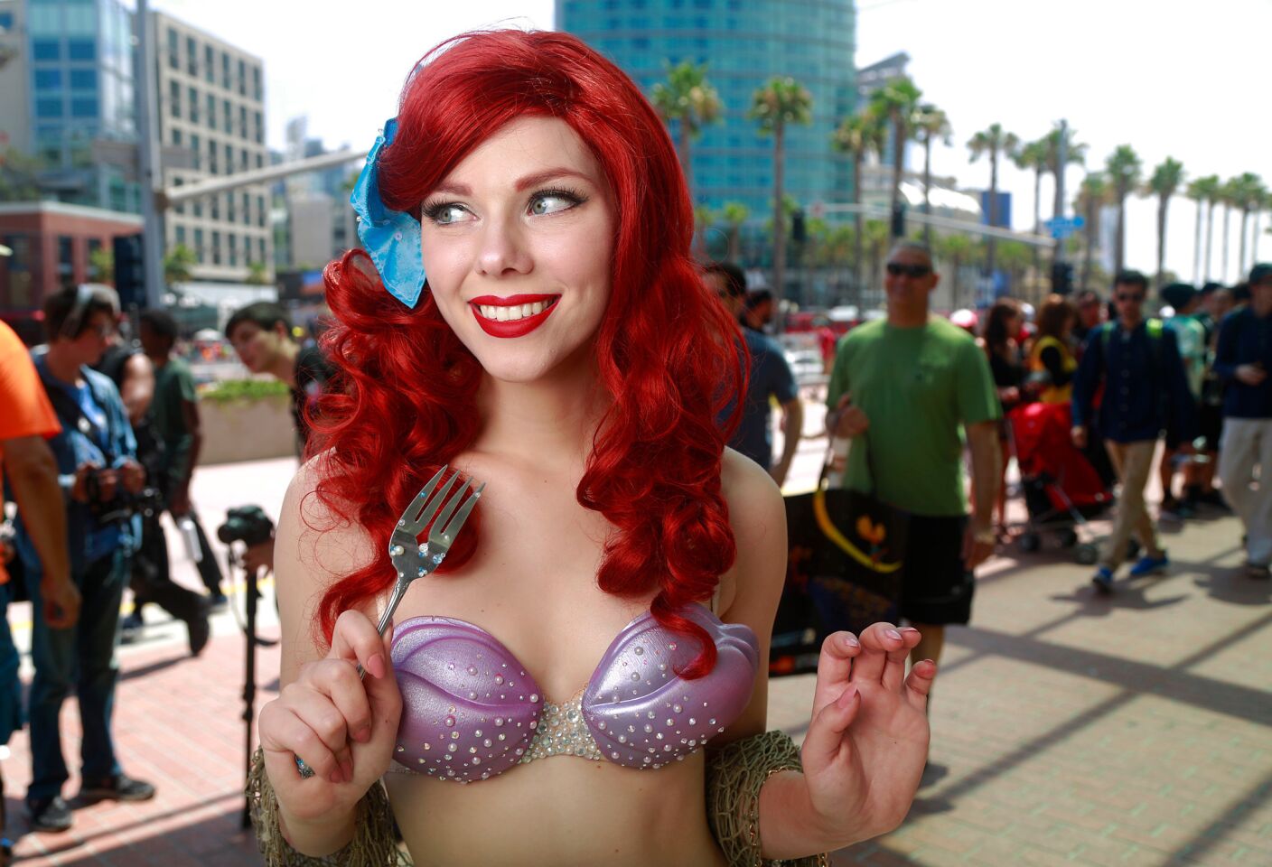 Kaite Samuel of Santa Barbara dressed as Ariel at Comic-Con in San Diego on July 20.