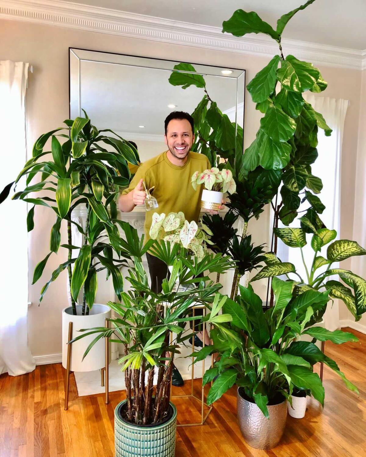 Reader Arturo D. Chavez with his plants