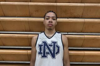 Tyran Stokes is 6 feet 7 and a junior basketball player at Sherman Oaks Notre Dame.