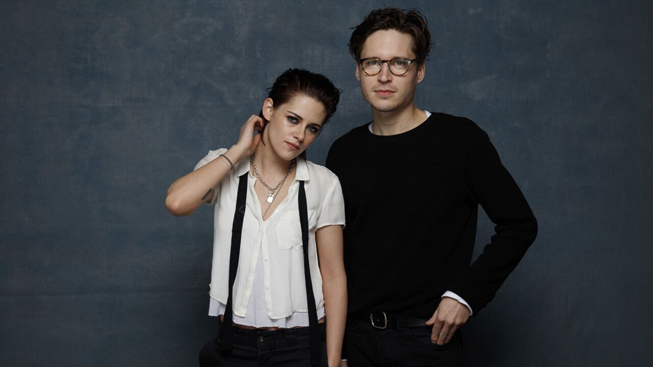 Director Kristen Stewart and actor Josh Kaye with the film "Come Swim."
