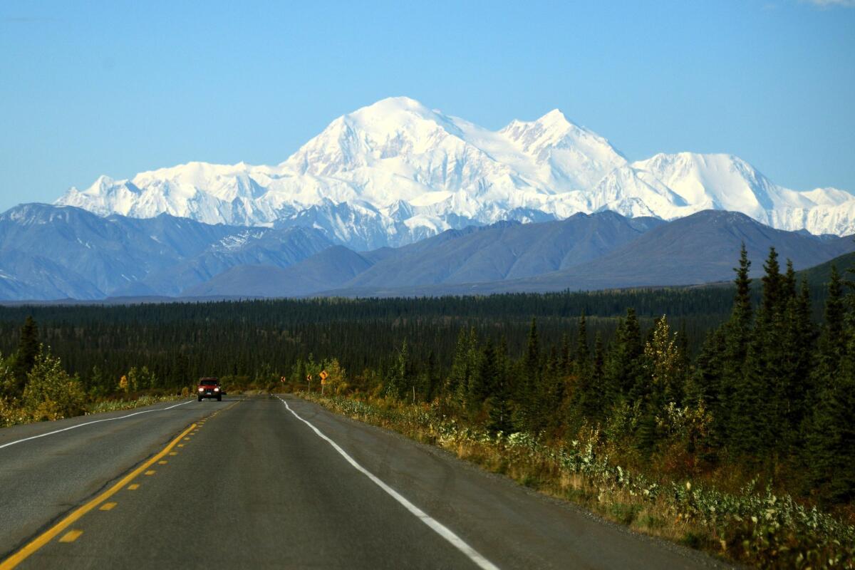 A view of Denali, formerly known as Mt. McKinley, on Sept. 1 in Denali National Park, Alaska.