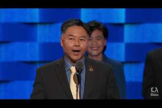 Rep. Ted Lieu of California speaks at the Democratic National Convention