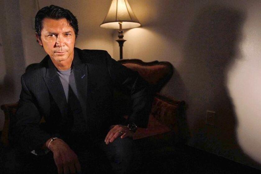 Actor Lou Diamond Phillips at Pete's Cafe and Bar in downtown Los Angeles.