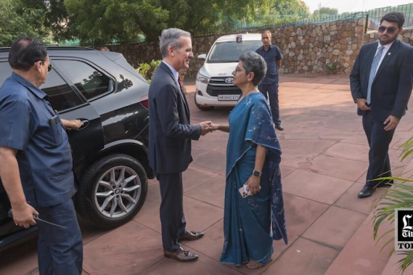 LA Times Today: Free from L.A., Eric Garcetti is reinventing himself in India