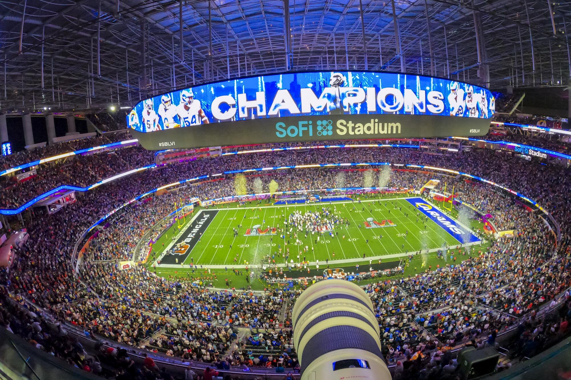 Aaron Donald Los Angeles Rams Fanatics Authentic Unsigned Super Bowl LVI  Action Photograph