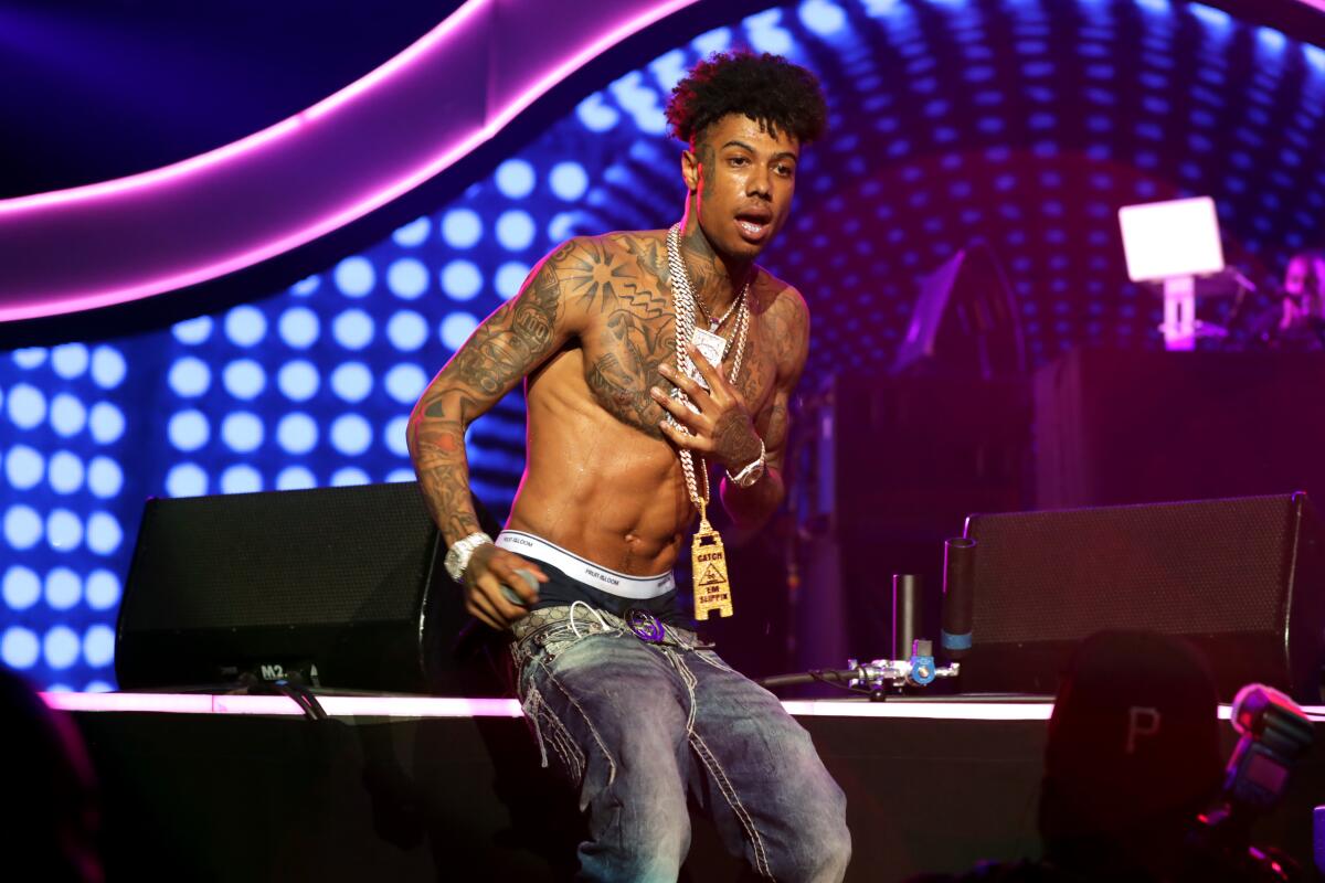 Blueface performs  June 21 at the 2019 BET Experience at Staples Center in L.A.
