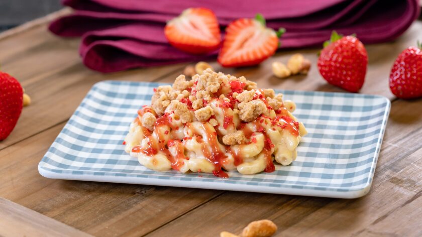 Peanut Butter & Jelly Mac at Disney California Adventure Food & Wine Festival.