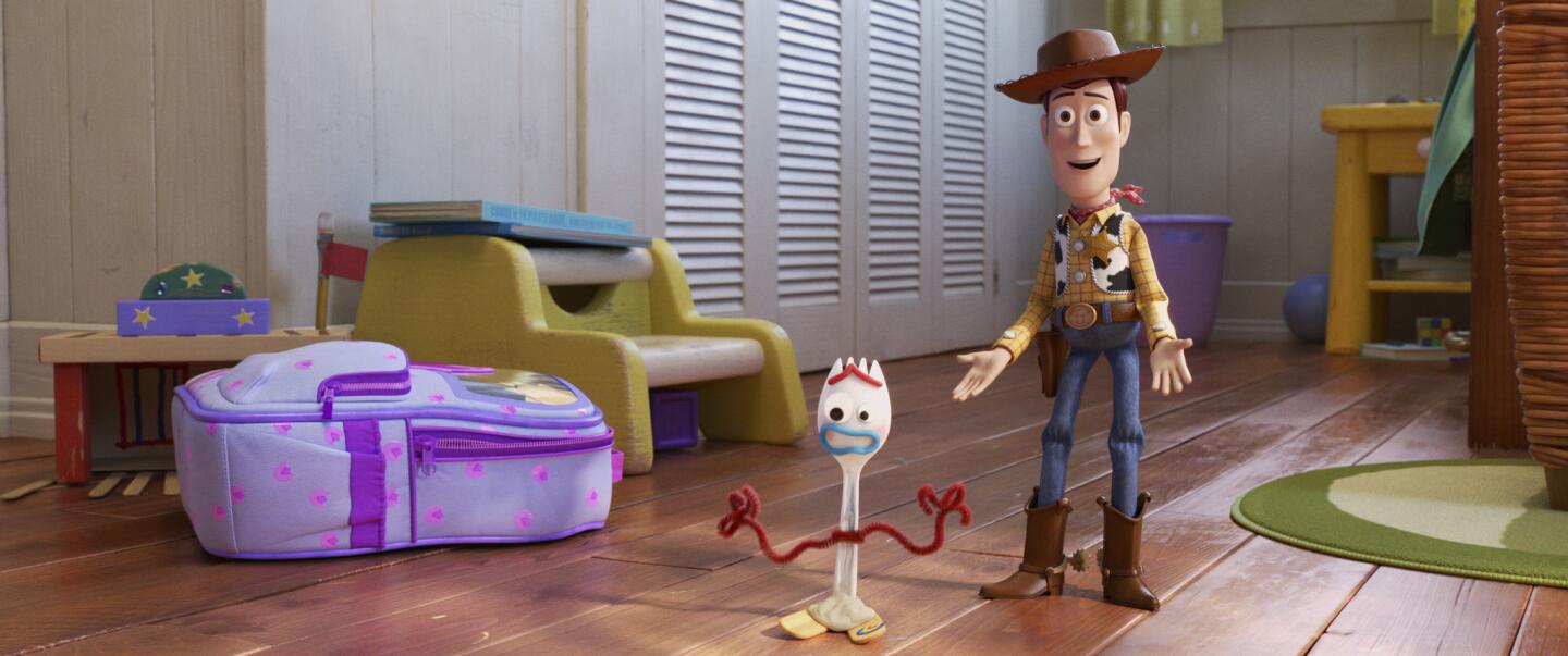 This undated image provided by Disney/Pixar shows a scene from the movie "Toy Story 4." (Disney/Pixar via AP)