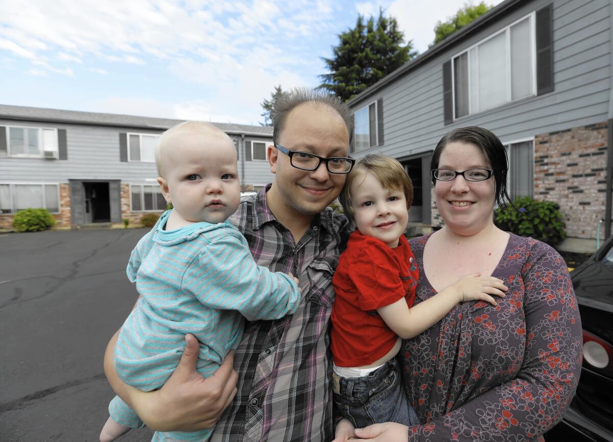 Steven Olsen and his wife, Nola, are moving back to Missouri after struggling to stay in Portland, Ore., and raise their children, Aubrielle, 1, and Marcus, 3.
