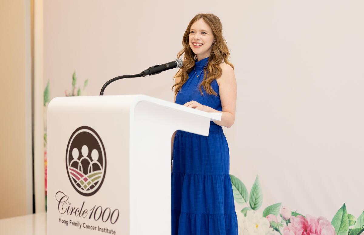 Haley Arceneaux speaks at the 36th annual Circle 1000 Founders’ celebration brunch.