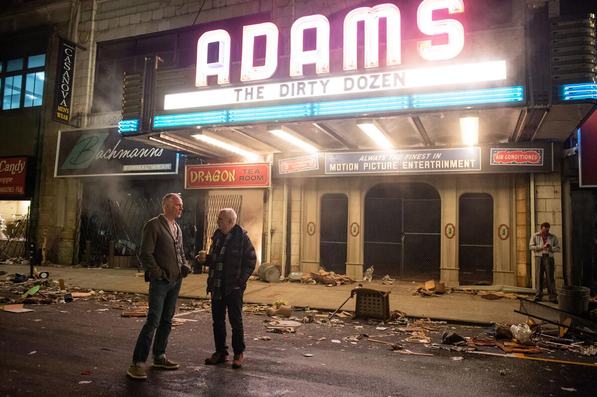 (L-r) Director ALAN TAYLOR and creator/writer/producer DAVID CHASE on the set 