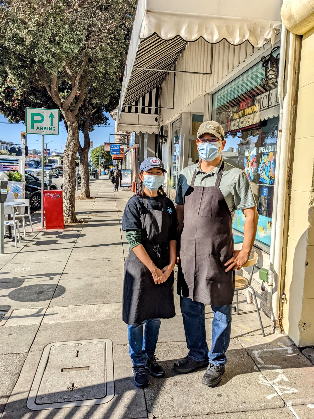 Alice and Sean Kim, owners of Joe's Ice Cream in San Francisco.