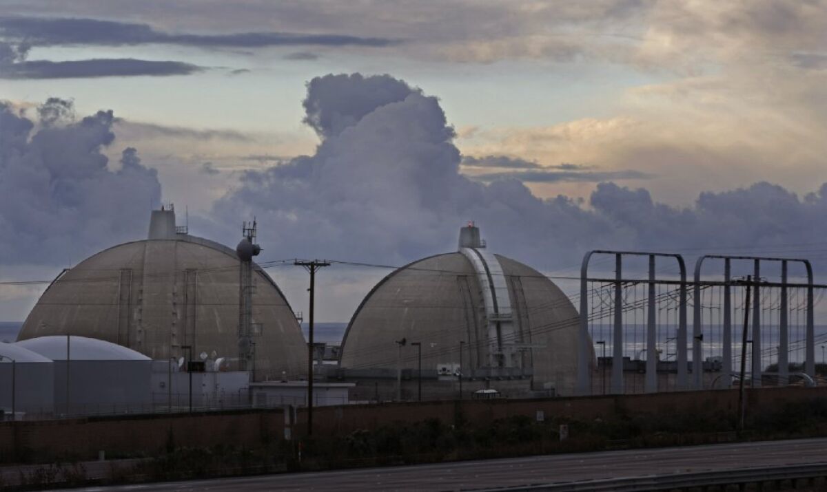 The twin domes of the San Onofre Nuclear Generating Station in San Clemente.