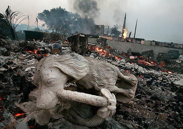 Wind-driven blaze in Santa Barbara