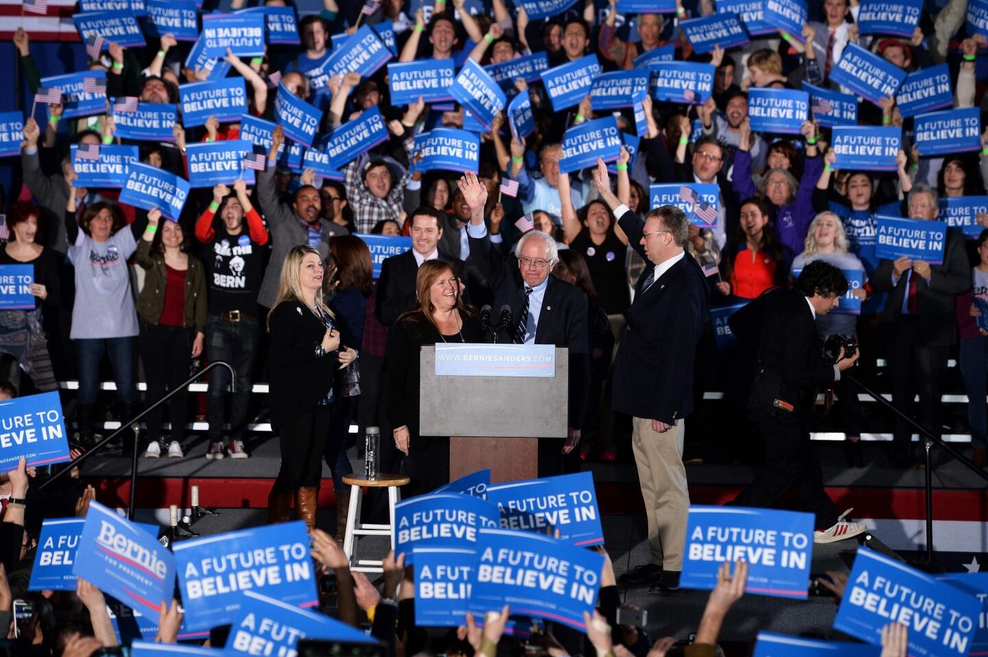 U.S. Democratic presidential candidate Bernie Sanders in Concord, N.H.