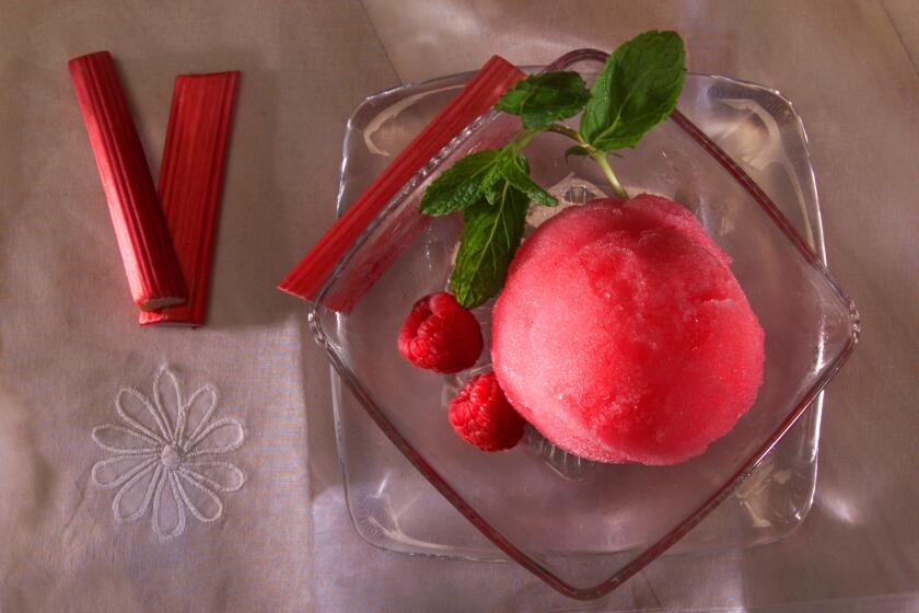 Recipe: Rhubarb and raspberry ice