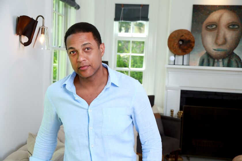 EAST HAMPTON, NY., JUNE 8, 2020: CNN anchor Don Lemon says he has found his groove in the network’s coverage of the death of George Floyd and the civil unrest in response to it. As the only African American prime time host in cable news, he is savoring the opportunity to help drive the national discourse on race and the use of police force. He’s also helping lift CNN’s ratings to their highest level in history. (Kirk McKoy / Los Angles Times)