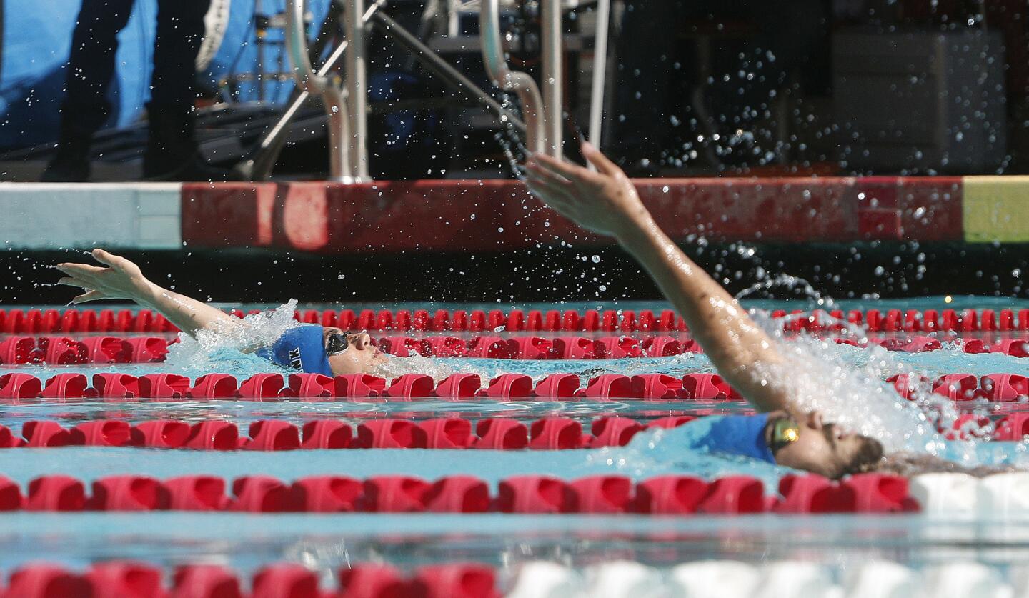 Photo Gallery: Dual Pacific League swim meet between Burroughs and Burbank