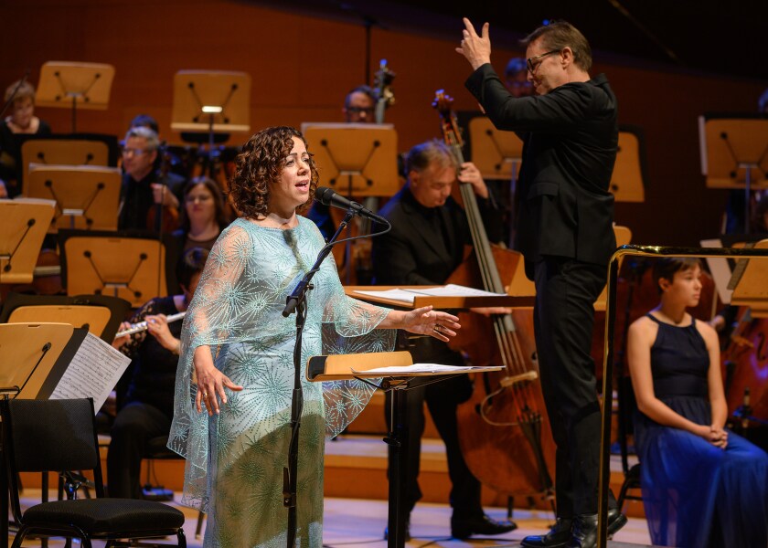 Luciana Souza sings with the Los Angeles Master Chorale performing Osvaldo Golijov's "Oceana.”
