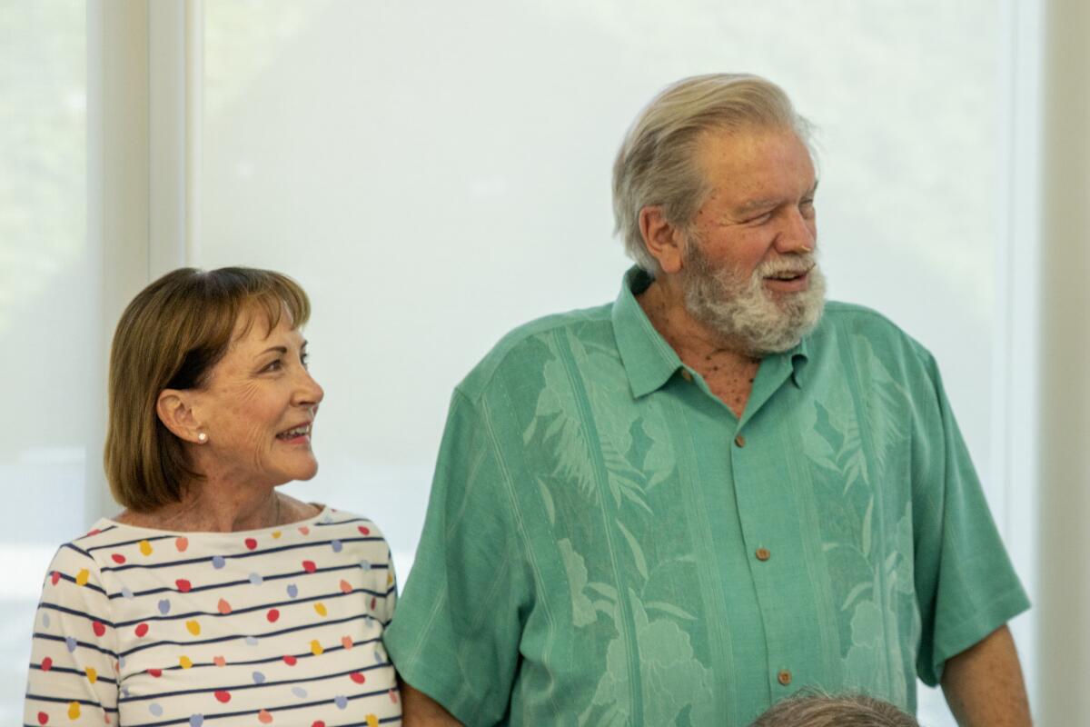 Walt and wife Karen hear the good news from Steve Rosansky.