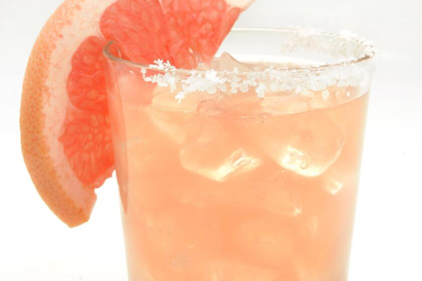 Tequila and grapefruit juice. Any questions? Recipe: Ruby red grapefruit margarita