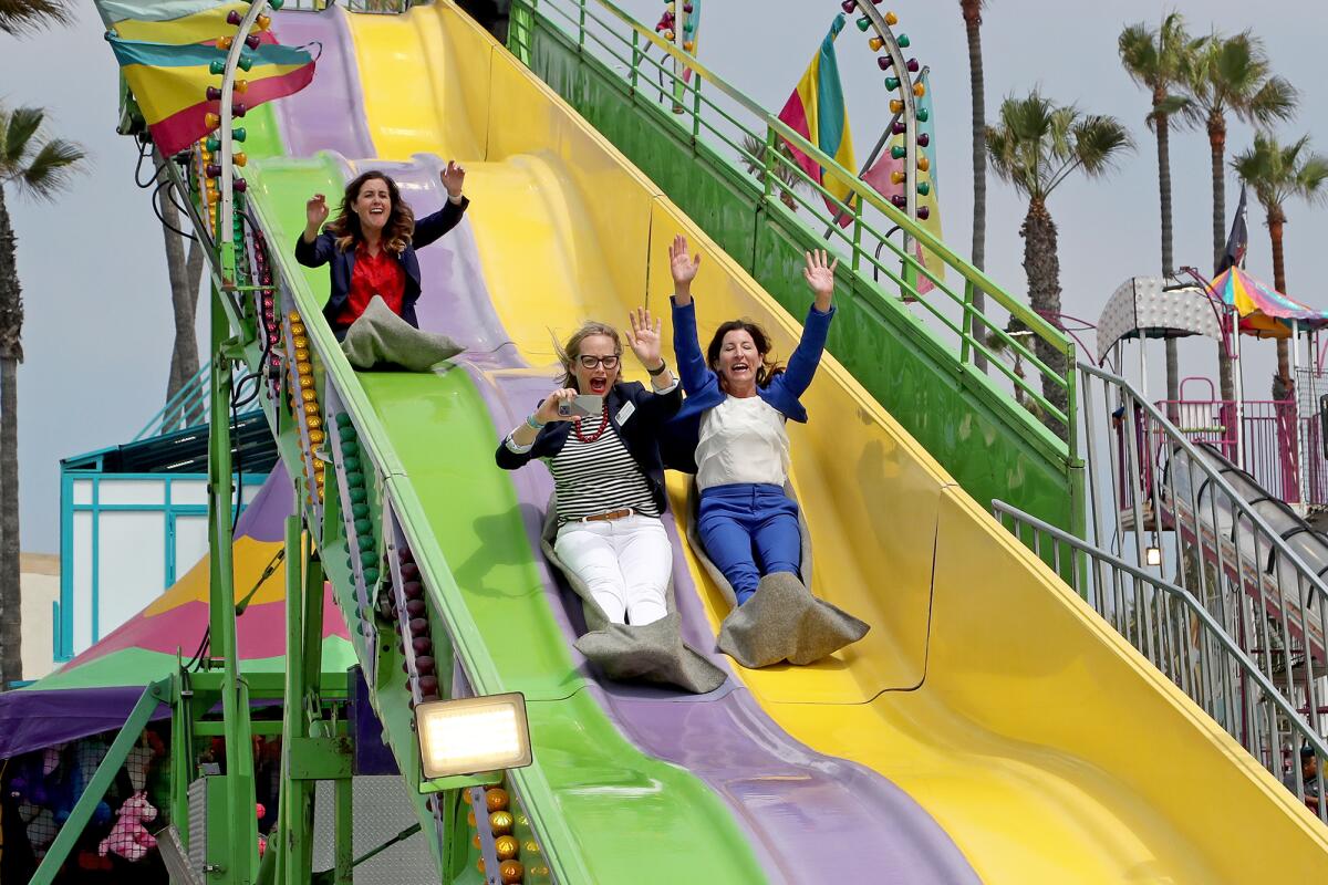 Mayor Kim Carr, left, Councilwoman Natalie Moser, center, and California State Assemblywoman Cottie Petrie-Norris.