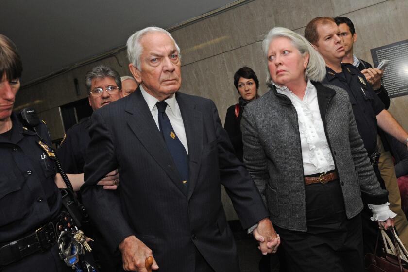 Anthony Marshall, left, in 2009. He was ordered to report to court Friday to begin serving his sentence for looting the estate of his late mother, socialite Brooke Astor.