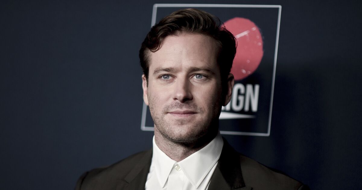 L.A. prosecutors will not charge Armie Hammer in sexual assault case