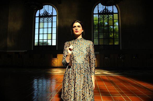 Union Station was an ideal setting for romantic fall fashions such as this Phillip Lim lace dress.