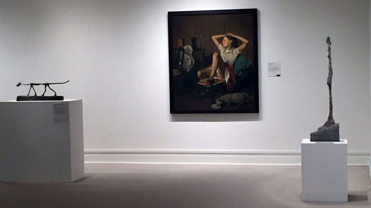 The 1938 painting titled "Thérèse Dreaming" by Balthus, shown at the Metropolitan Museum of Art earlier this month.