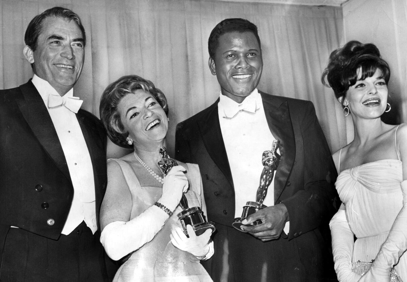 Sidney Poitier becomes first African American to win best actor Oscar