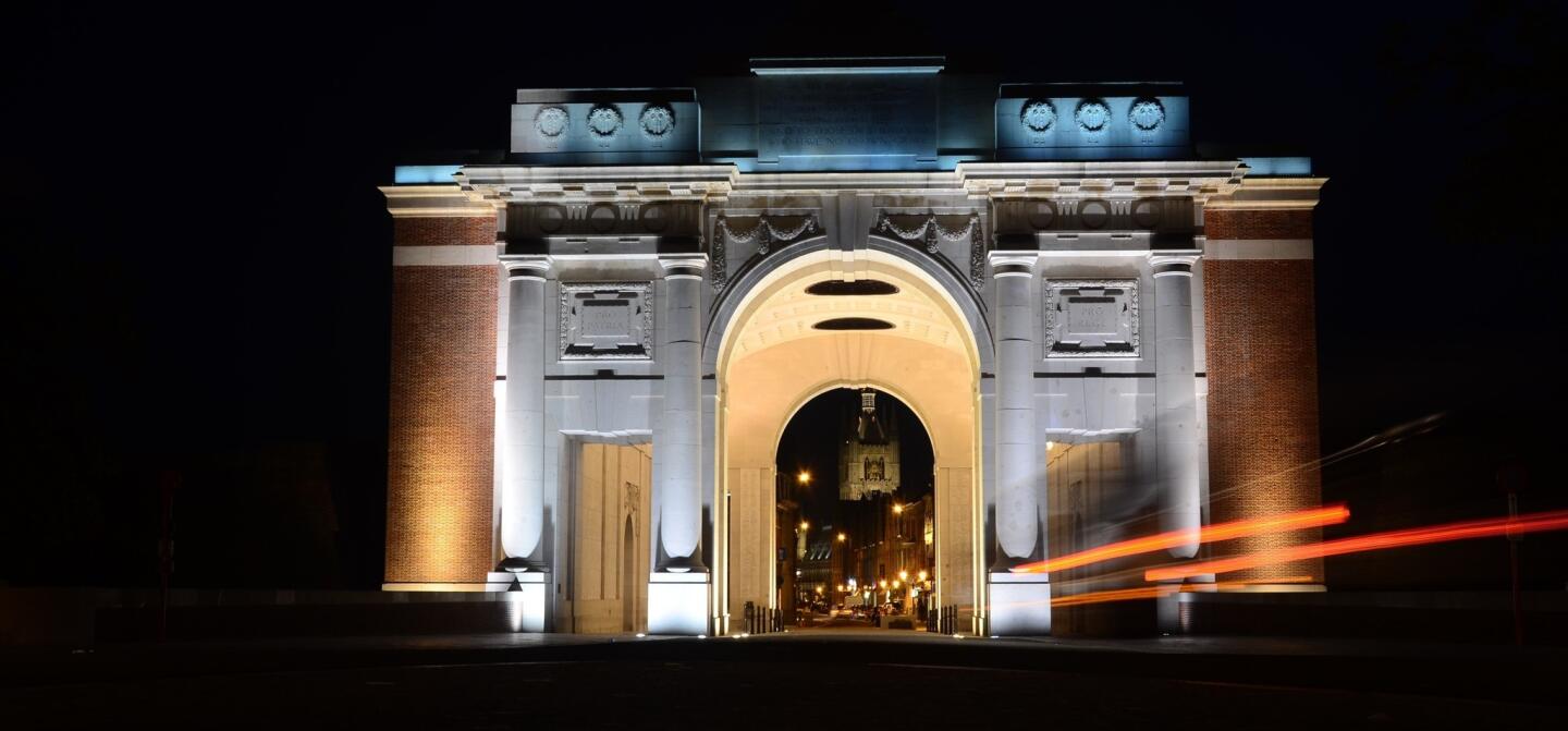 The Menin Gate in Ypres, Belgium