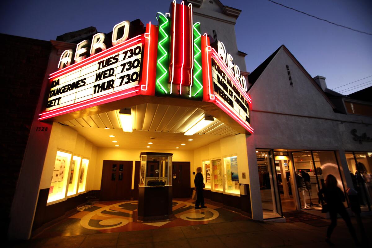 The Aero Theater, on Santa Monica's Montana Avenue, is part of American Cinematheque. (Genaro Molina / Los Angeles Times)