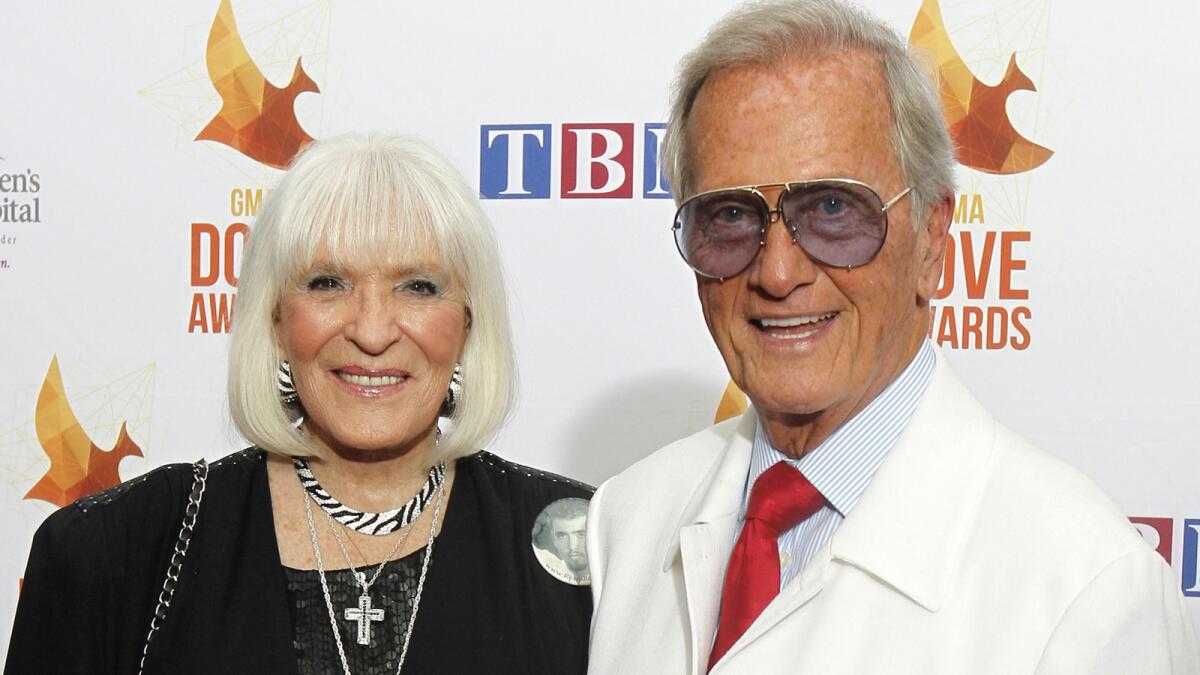 Shirley and Pat Boone in Nashville in October 2014.