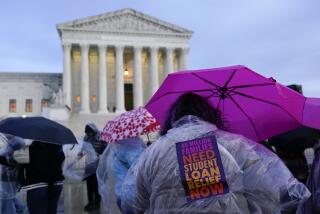 Student debt relief advocates gather outside the Supreme Court on Capitol Hill in Washington, Monday, Feb. 27, 2023, ahead of arguments over President Joe Biden's student debt relief plan. (AP Photo/Patrick Semansky)