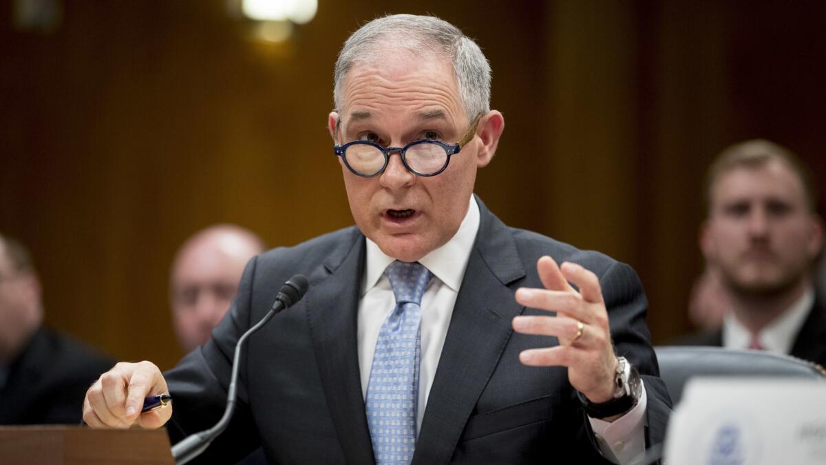 Environmental Protection Agency Administrator Scott Pruitt.