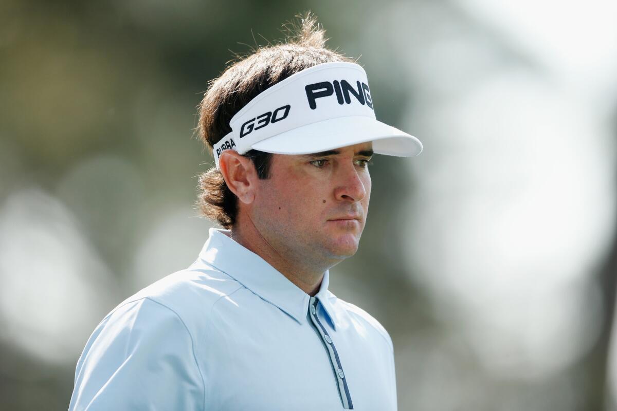 Bubba Watson walks off the fourth tee during the first round of the Masters on Thursday at Augusta National.
