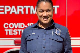 Los Angeles Fire Department Foundation's Firefighter of The Month for February 2021, Firefighter / Paramedic Afara Lalaind.