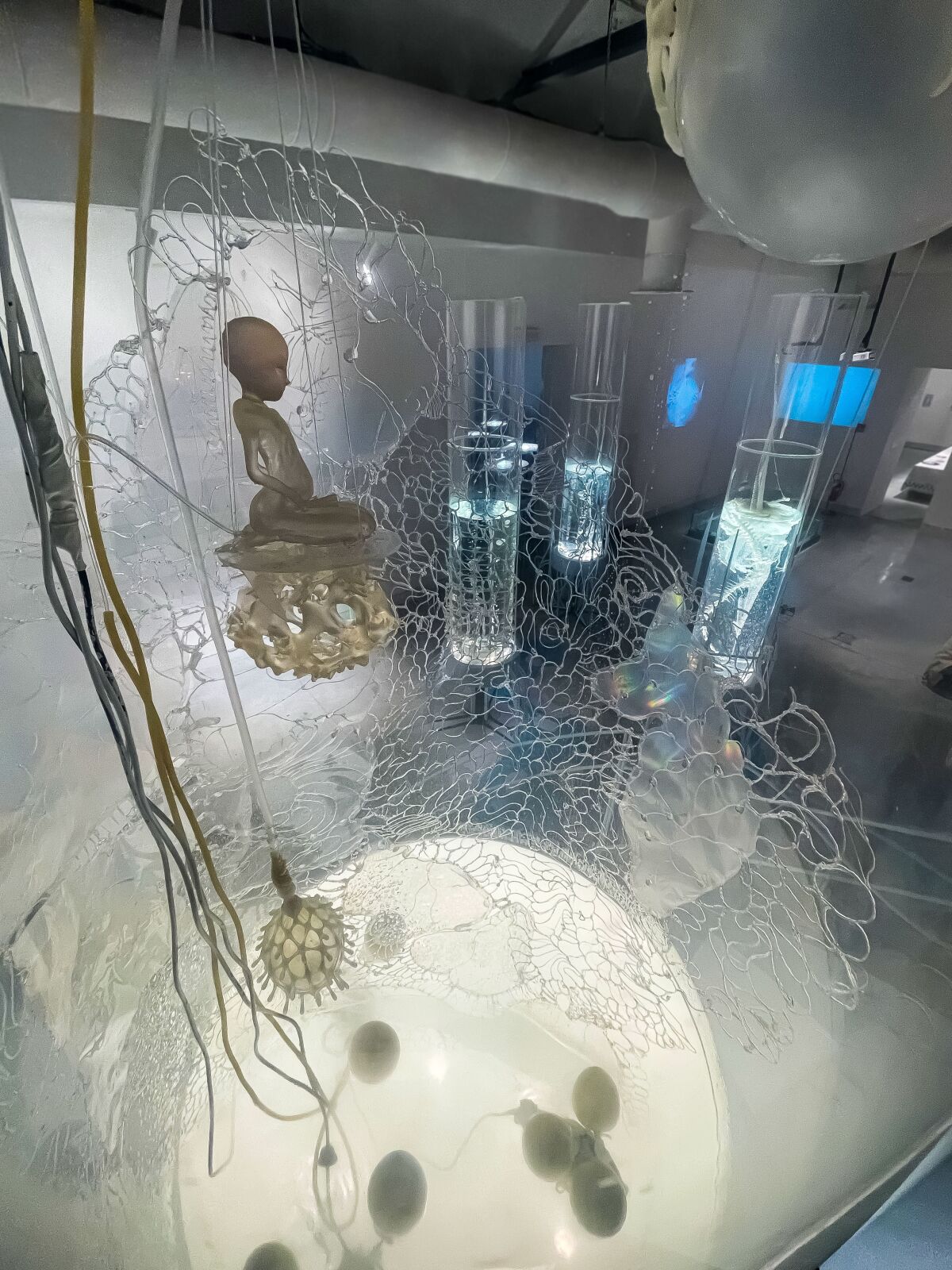 A view from above of Pinar Yoldas' "Hollow Ocean" exhibit at the 2021 Venice Biennale."