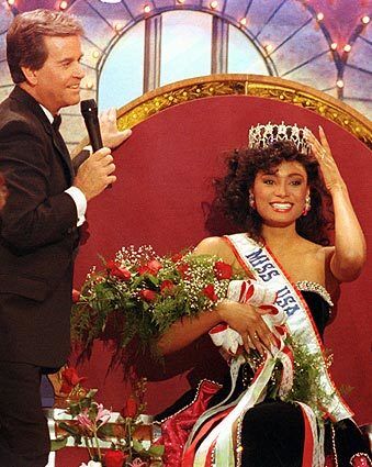 Dick Clark hosted the Miss USA pageant in 1990 that saw Miss Michigan, Carole Gist, take home the crown.