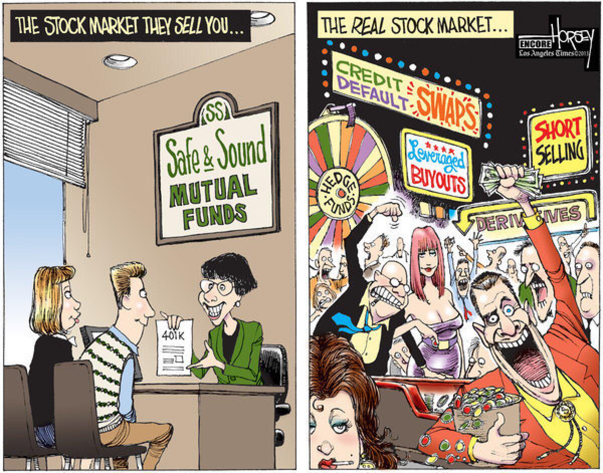 Since this Horsey cartoon appeared in 2009, not much has changed in the way Wall Street's high rollers do business.