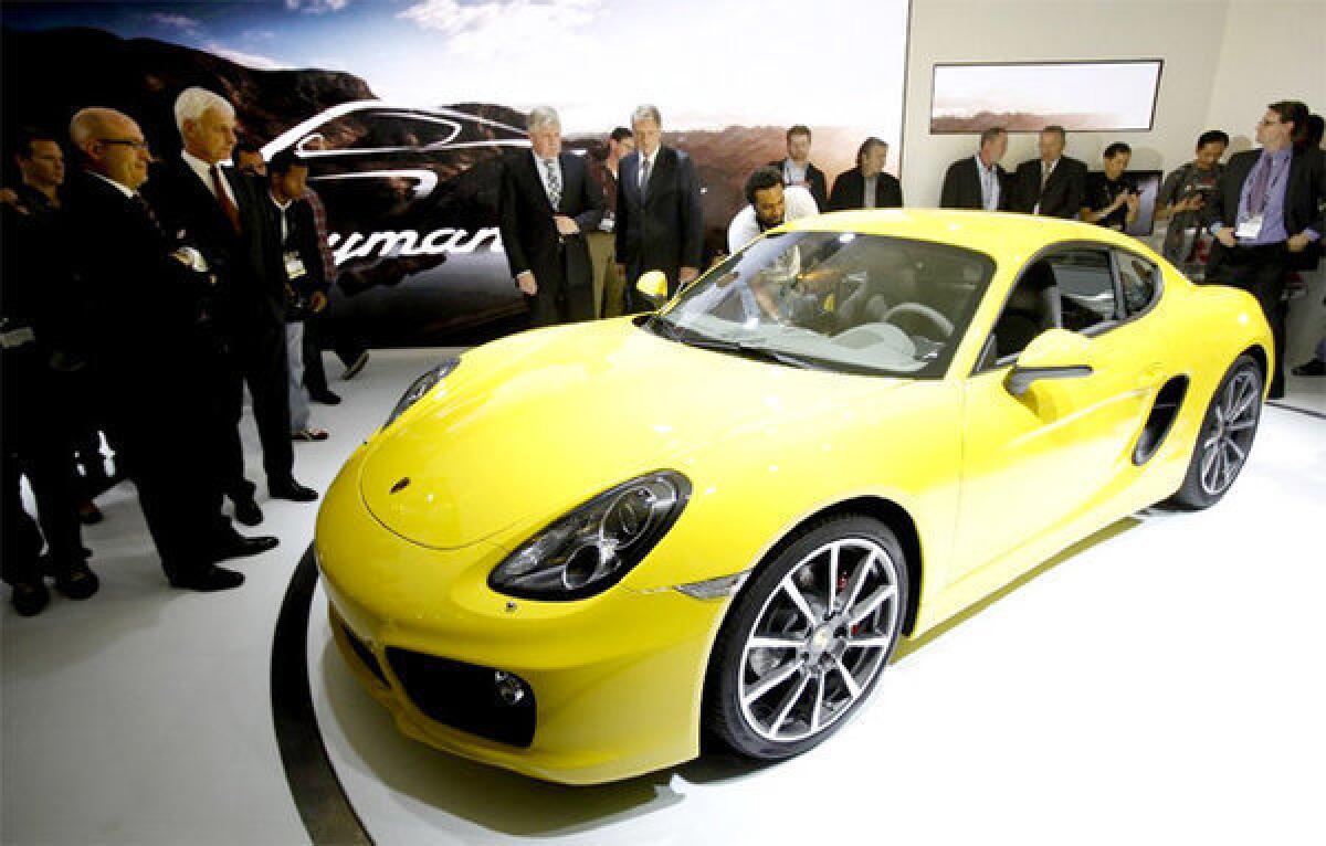 The 2014 Porsche Cayman S made its world debut at the 2012 L.A. Auto Show.