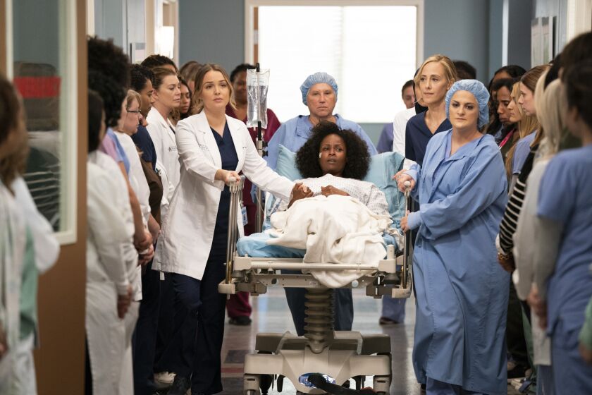 GREY'S ANATOMY - "Silent All These Years" - When a trauma patient arrives at Grey Sloan, it forces Jo to confront her past. Meanwhile, Bailey and Ben have to talk to Tuck about dating on "Grey's Anatomy," THURSDAY, MARCH 28 (8:00-9:01 p.m. EDT), on The ABC Television Network. (ABC/Mitch Haaseth) CAMILLA LUDDINGTON, KHALILAH JOI, KIM RAVER