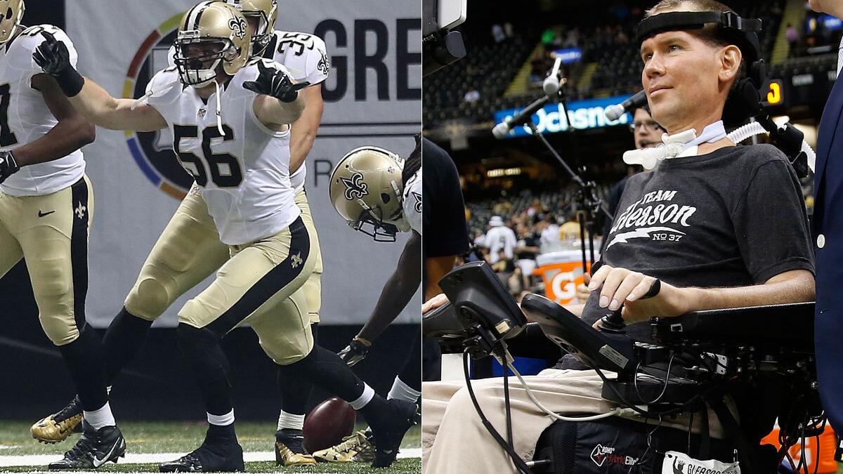 ATLANTA FALCONS VS NEW ORLEANS SAINTS TICKET STEVE GLEASON BLOCKED