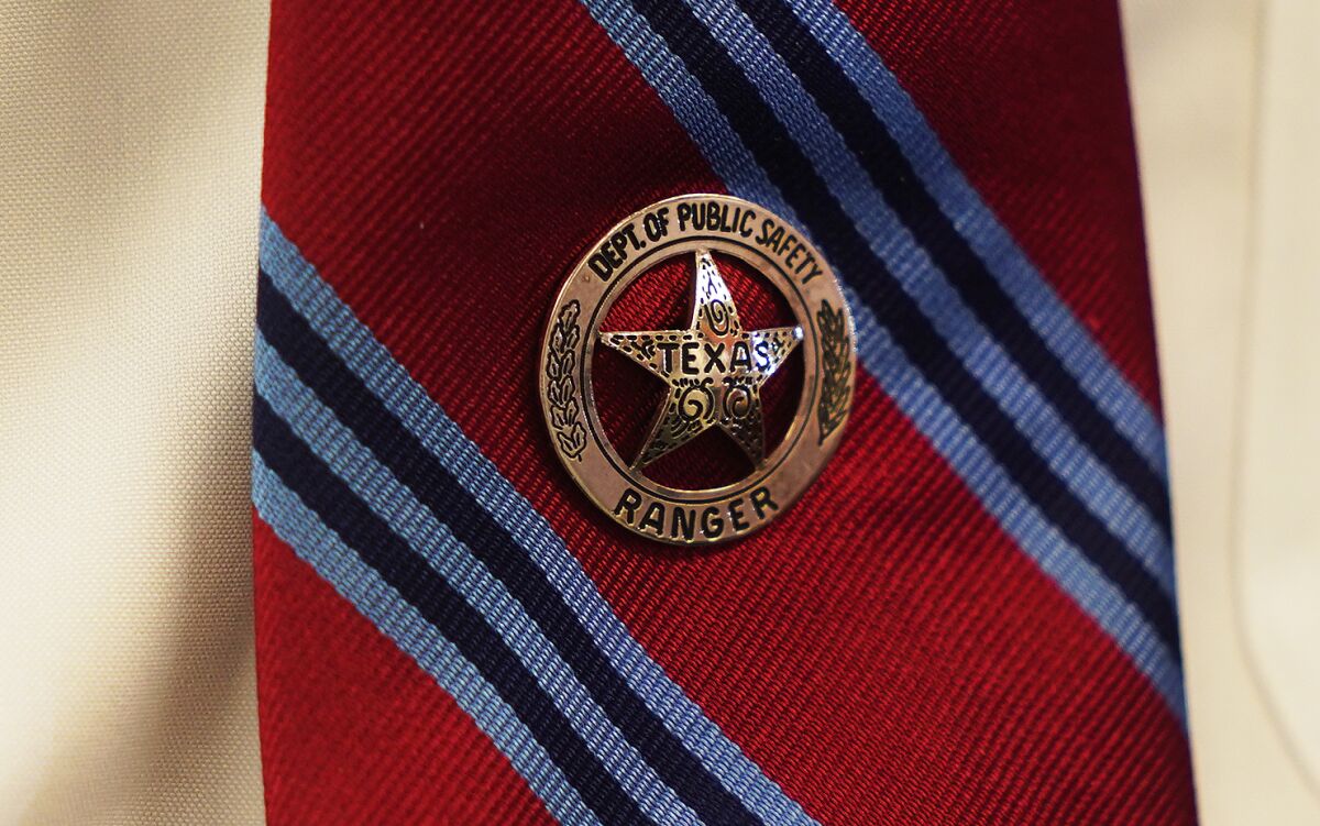 James Holland's Texas Ranger tie pin