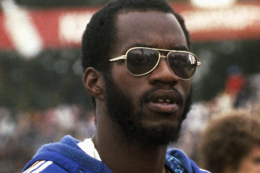 FILE - This 1979 file photo shows Edwin Moses, 400-meter gold Olympic medalist. Forty years ago this weekend, the U.S. Olympic Committee voted to boycott the 1980 Moscow Games. It was a decision triggered by then-President Jimmy Carter, who wanted to send a message to the Soviet Union for invading Afghanistan. The Soviet Union returned the favor by boycotting the Los Angeles Games in 1984. Moses called the whole ordeal horrible. More than 200 of the U.S. athletes never had another chance to compete at an Olympics. (AP Photo)